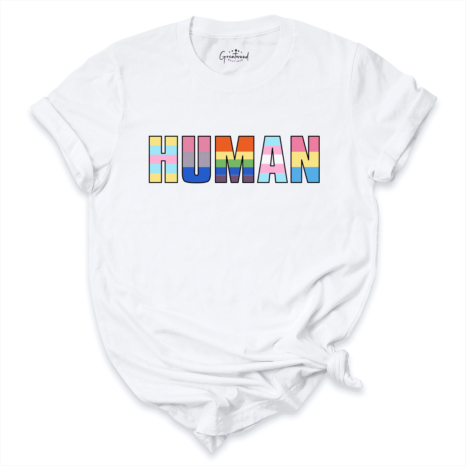 Human Shirt White - Greatwood Boutique