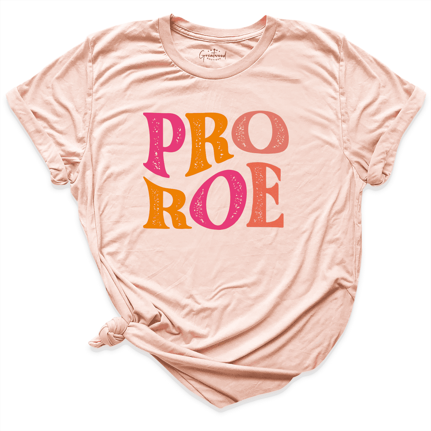 Pro Roe Shirt Peach - Greatwood Boutique