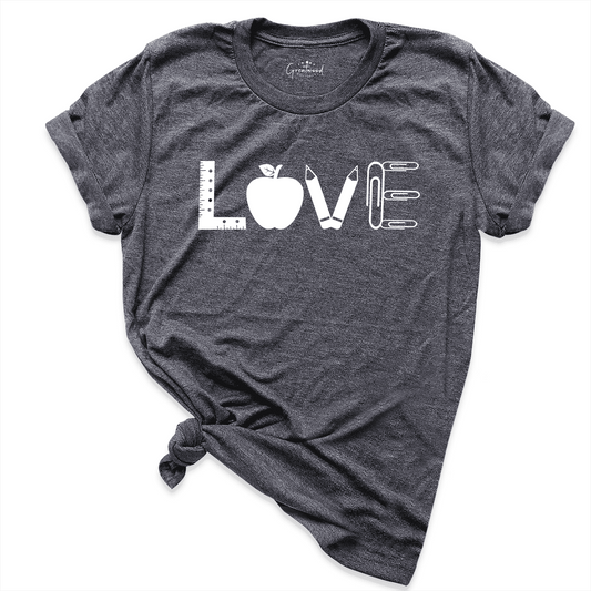 Teacher Love Shirt D.Grey - Greatwood Boutique