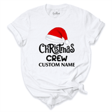 Custom Name Christmas Crew Shirt White - Greatwood Boutique