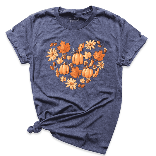 Pumkin Heart Shirt Navy - Greatwood Boutique