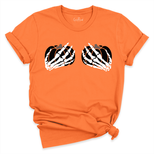 Skeleton Hand Bra Shirt Orange - Greatwood Boutique