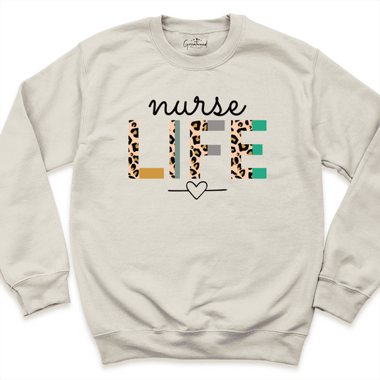 Nurse Life Sweatshirt Sand - Greatwood Boutique