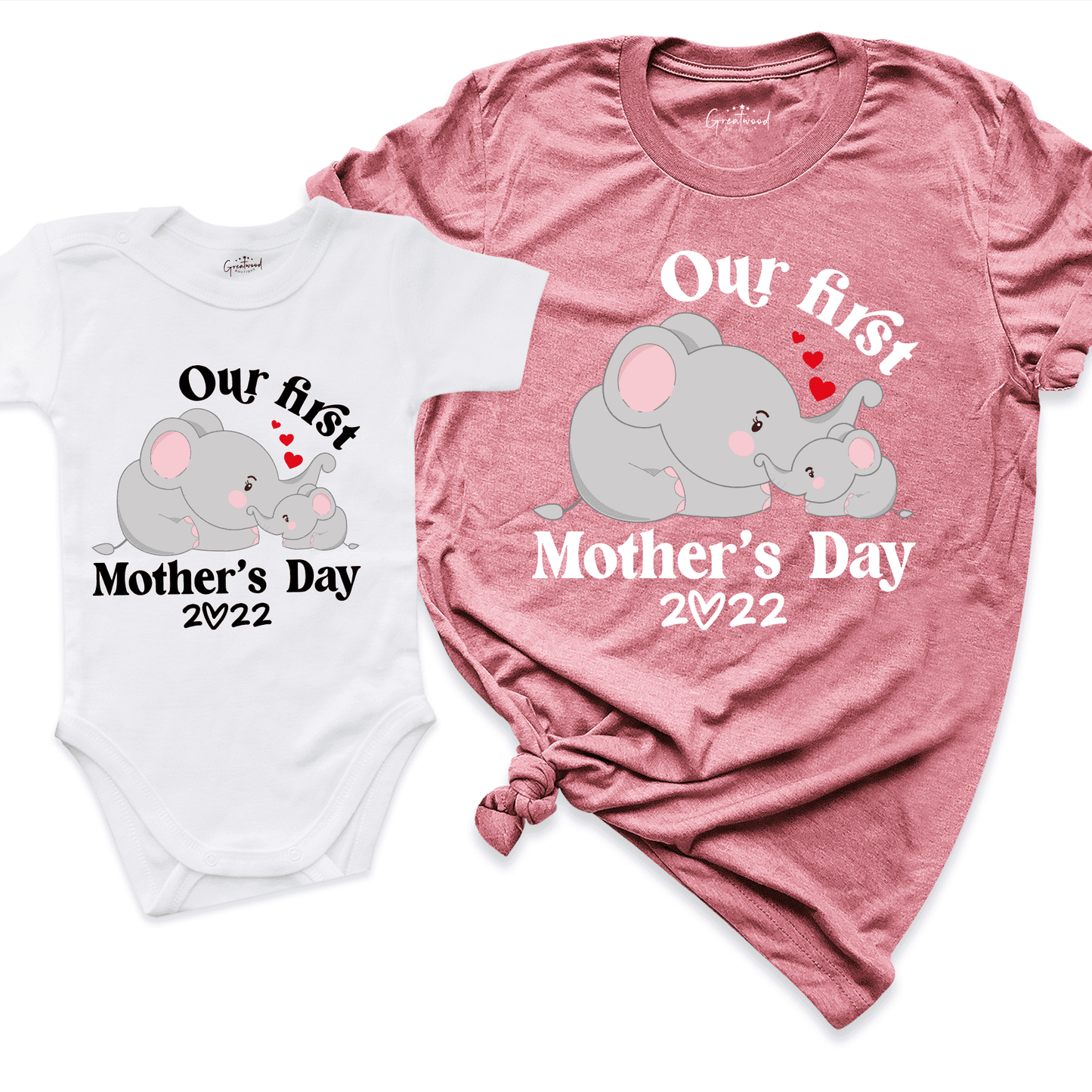 Our First Mothers Day 2022 Shirt Mauve - Greatwood Boutique