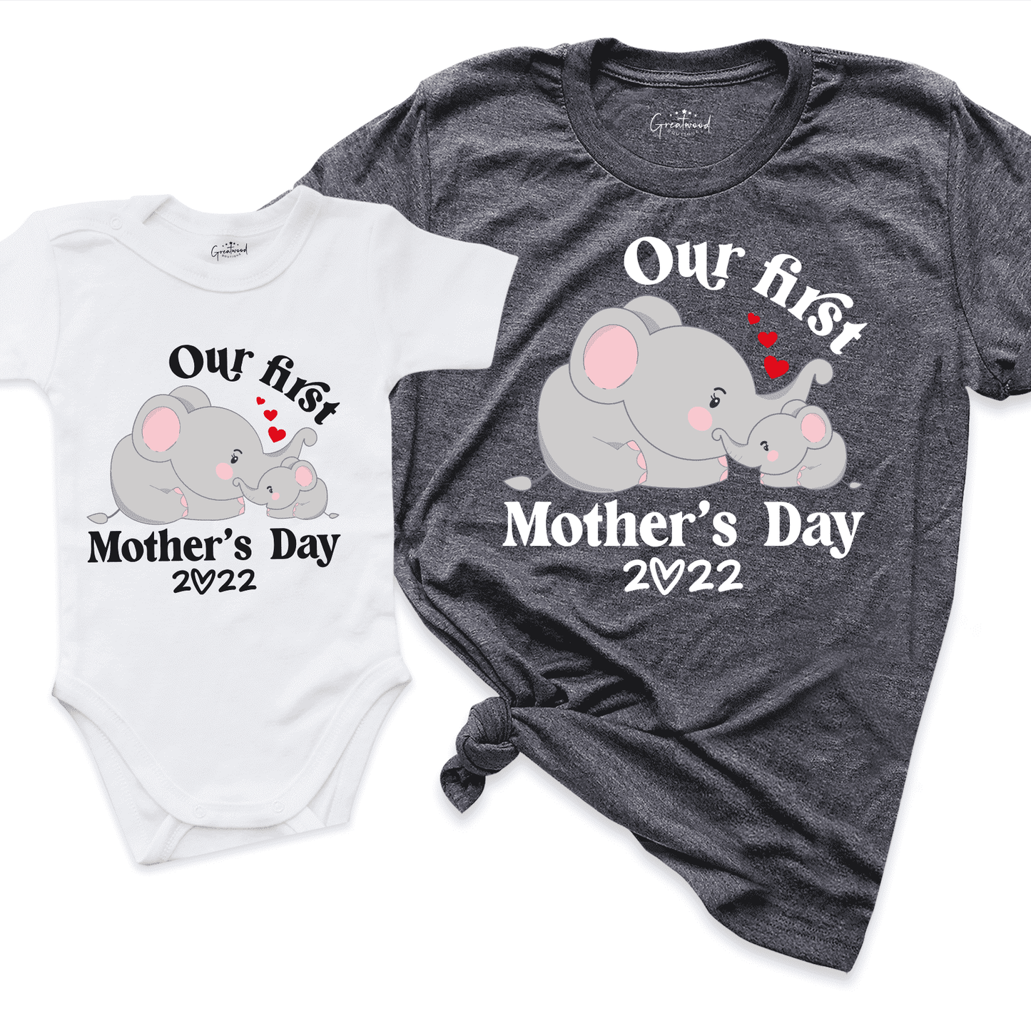 Our First Mothers Day 2022 Shirt D.Grey - Greatwood Boutique