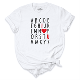 Alphabet I Love You Shirt